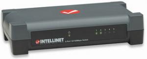 INTELLINET Fast Ethernet Office Switch, 5 Port, Compact, Plastic